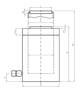 Single Acting Cylinders Lock Nut